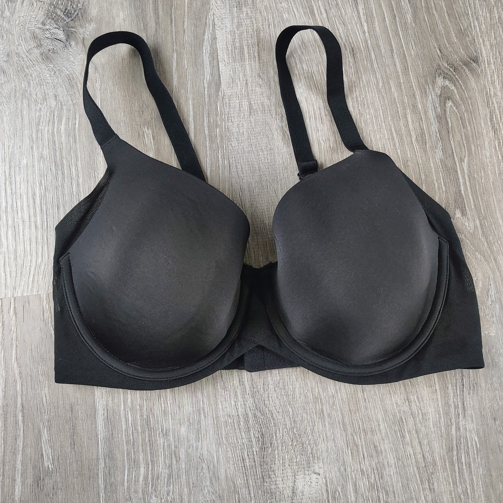 Wacoal 853281 Ultimate Side Smoother Contour Bra High‎ Rise Black 34D Underwire